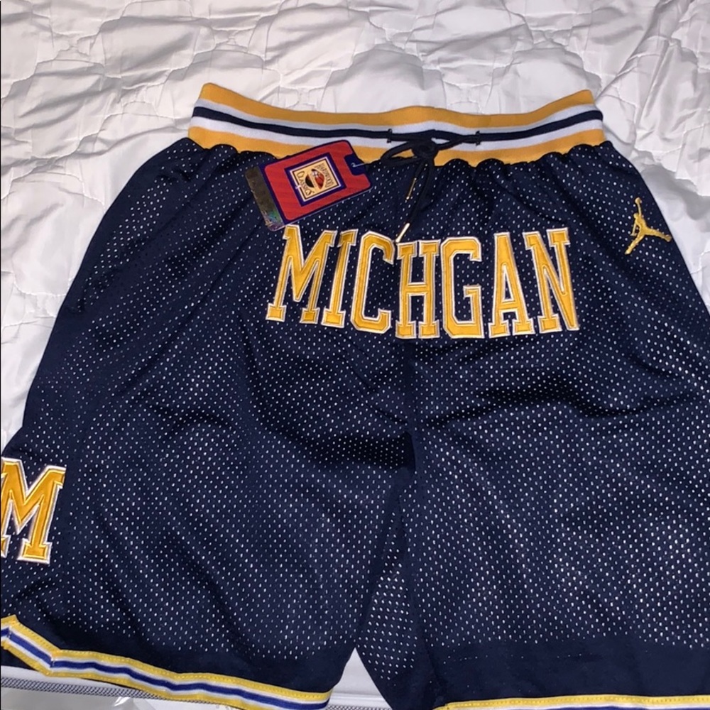Michigan JUST DON shorts -Size Large- BRAND NEW-